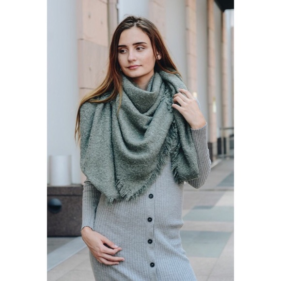 These are the days Blanket Scarf - Sage - Picture 2 of 3